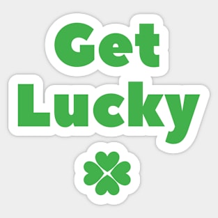 Get Lucky Shamrock Sticker